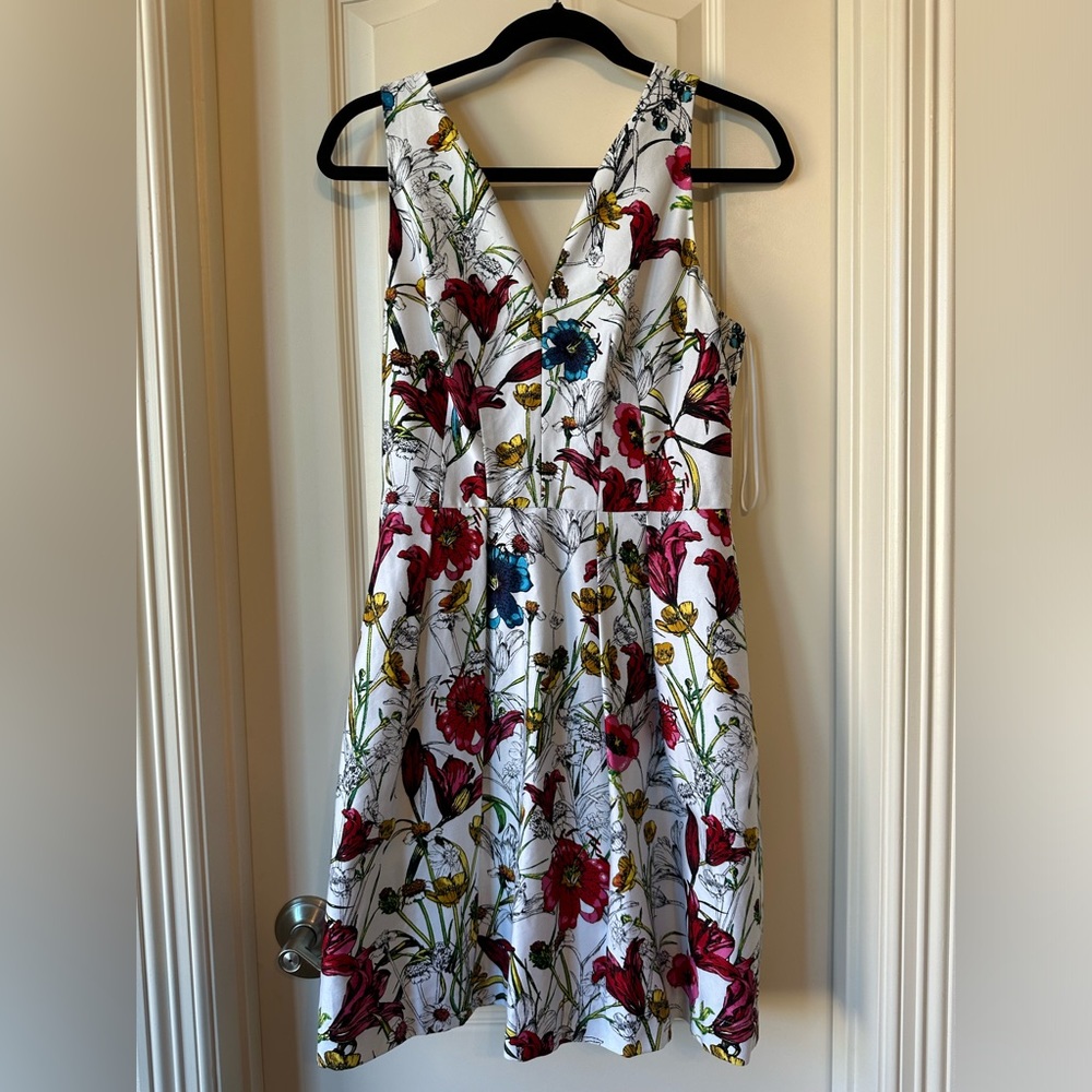 Floral White Dress Size 4
